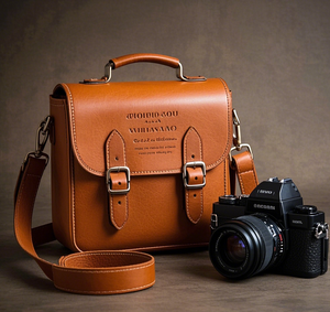 Hoogwaardige Lederen Dslr Cameratas Met Veilige Schouderholster Rits Sluiting Camera Handtas - Product Image 5