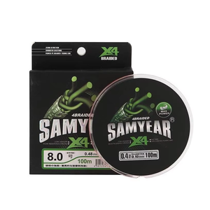 SAMYEARS Fluo Color Línea De Pesca Polietileno 4 Fuerza Trenzado <span class=keywords><strong>Sedal</strong></span> De Pesca Super Aparejos De Pesca Alambre - Product Image 3