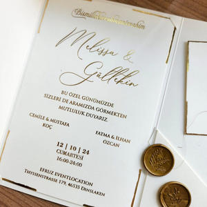 Carte de vœux de luxe personnalisée en petite quantité, en papier couché, 3D pop-up, découpée au laser, écologique, pour mariage, anniversaire, Saint-Valentin - Product Image 3