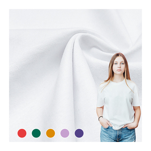 Tissu en jersey <span class=keywords><strong>de</strong></span> coton respirant 20S, couleurs personnalisées, matière 100% coton, jersey simple pour chemise/ - Product Image 1