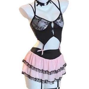 Robe moulante à bretelles en dentelle Golden Shuttle Weaving Fun, color-block, avec jarretière pour femme 8143 Printemps 2026 - Product Image 5