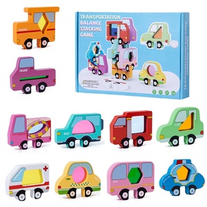Jouets en bois pour l'éducation précoce des enfants, <span class=keywords><strong>animaux</strong></span> de la nature, blocs d'empilage colorés, exercices de motricité fine - Product Image 5