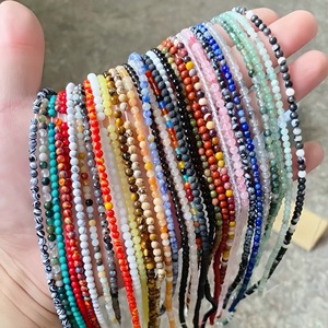 Perles rondes en pierre naturelle de haute qualité de 2-3 mm, quartz fumé, pierres précieuses multicolores, brin pour la création de bijoux DIY, bracelet, collier - Product Image 6