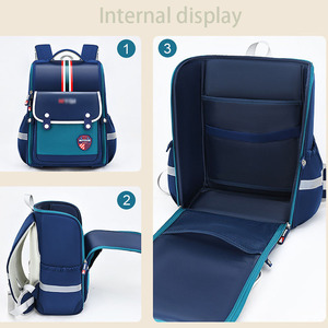 Sac à dos scolaire unisexe, nouveau modèle, tendance, géométrique, grande capacité, fermeture éclair confortable, bretelles à coussin d'air - Product Image 6