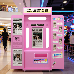 Cabina Fotografica Interattiva Stile Retrò JIPAI con Macchina per Selfie, <span class=keywords><strong>Layout</strong></span> Vintage Rosa, Ideale per Eventi nei Centri Commerciali - Product Image 1