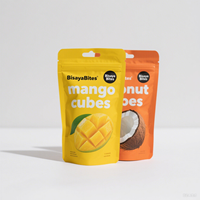 Sachet Doypack Imprimé Personnalisé Anti-Humidité Scellé sur Trois Côtés pour Emballage d'Aliments pour Animaux, Aliments en Conserve et Snacks Secs