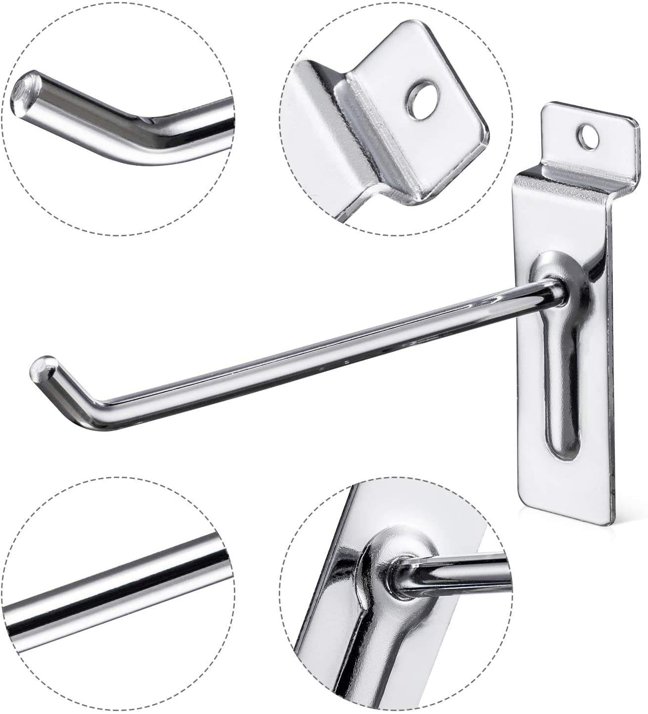 Ganci Per Pannello Forato - 50 Pezzi, Metallo Zincato, Lunghezze 5 Cm E 10 Cm - Foto 6