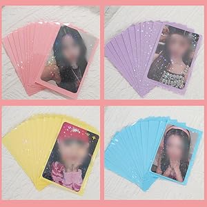 Fundas para Tarjetas de PP Multicolores de 61x91mm con Patrón Láser Brillante para Tarjetas Coleccionables de Kpop, Estilo Moderno - Product Image 4