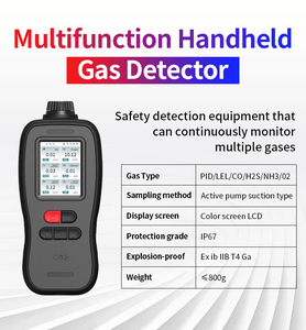 Portable IP67 5-in-1 Multi-Gas Detector with LCD Display Active <b>Pump</b> Suction Expert Monitor for Toxic & VOC Substances - Product Image 2