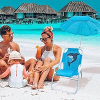 Chaise pliante de jardin pour enfants de haute qualité, avec parasol, pour la plage et le camping