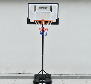 Panier de <span class=keywords><strong>basket</strong></span> portable et réglable SBA305 pour enfants - Alliage d'acier noir, <span class=keywords><strong>hauteur</strong></span> de panier 1,60m-2,10m, utilisation intérieure/extérieure - Product Image 3