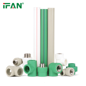 IFAN Prix d'usine en gros, tuyaux et raccords PPR de 20-110 mm, matériel de plomberie, raccords PPR en plastique vert - Product Image 6