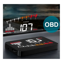 Nuevo diseño X5 Car HUD Projector Head up Display OBD2 EOBD Velocímetro Alarma de exceso de velocidad Pantalla de barra de temperatura del agua
