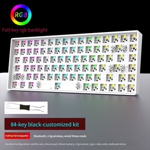DK84 <span class=keywords><strong>tastiera</strong></span> meccanica Kit <span class=keywords><strong>Wireless</strong></span> Tri-mode RGB Hot-swap struttura <span class=keywords><strong>tastiera</strong></span> gioco fai da te Custom <span class=keywords><strong>Mini</strong></span> tastiere - Product Image 6