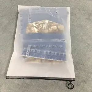 EVA Ring ziehen gefrostet weiß transparent Reiß verschluss tasche Handtuch Aufbewahrung tasche Unterwäsche Kleidung Handtuch Verpackung Tasche Großhandel