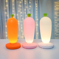 Kawaii enfants veilleuse avec 3 Modes d'éclairage gradation décoratif radis lampe De Table Lumière De Nuit intérieur chambre lumière décoration