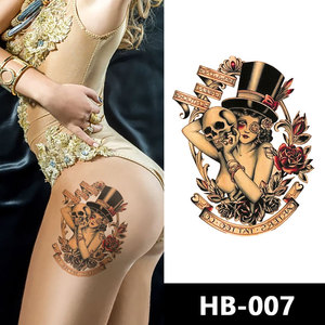 HB-pegatinas de <span class=keywords><strong>tatuaje</strong></span> temporal de <span class=keywords><strong>media</strong></span> <span class=keywords><strong>manga</strong></span>, brazo de dragón negro, henna - Product Image 1