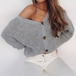 2026 Wholesale Manufactory Women's V-Neck Sweater Autumn <strong>Spring</strong> New Casual Lady <strong>Cardigan</strong> - Product Image 5