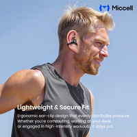 Miccell Wholesale 6.0 Headphones Ear-ckip Wireless Headphones Music Call Earphones Sports Earbuds untuk Iphone, Samsung.