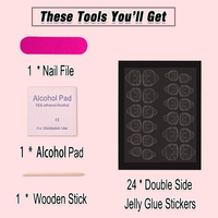 2025 W1215 Pure Desire Blanc Clair De Lune Style Français Nail Tips Sexy Lip Design pour Seniors Étudiants Amovible pour Doigt