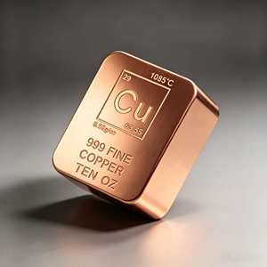 10 OZ Copper Bullion Bar Cu Engraved Copper Block Metal <b>Paperweight</b> Collectible Craft - Product Image 3