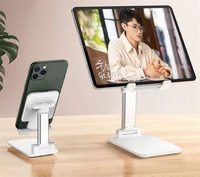 Support de téléphone portable pliable et portable pour bureau, support de table réglable pour tablette