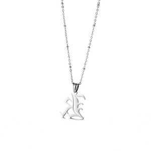 Wholesale Custom <b>Name</b> Personalized Initial Alphabet Letter Necklace Silver Jewelry - Product Image 5
