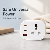 Prise de courant industrielle universelle multi-pays avec chargement rapide USB (1 port USB-A, 2 ports USB-C) pour marchés britannique et américain - Vente en gros usine