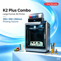 Imprimante 3D Creality K2 Plus Combo 350x350x350mm, nouvelle, prise en charge du PLA multicolore, pour les créateurs et les designers, grand volume d'impression 3D