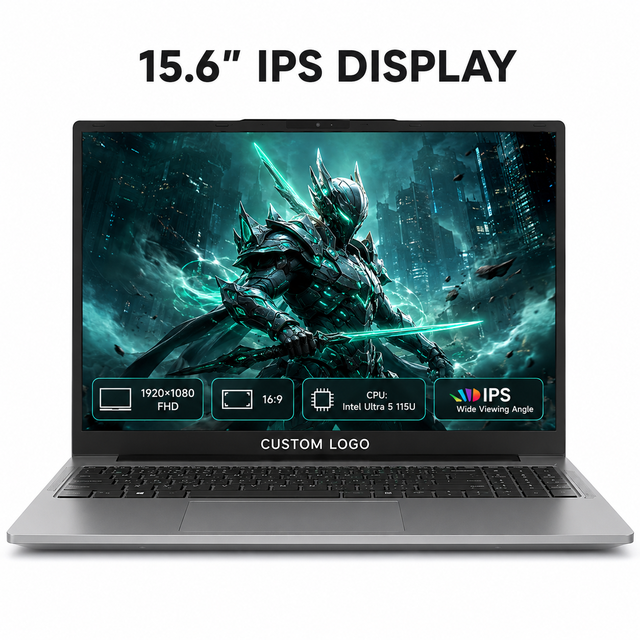 Custom Logo 15.6 Inch Intel Ultra 5 115U Win11 Laptop 8 Cores Intel Graphics Slim Laptop Business Laptop Ordinateur Portable