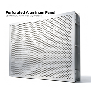 แผงบังแดดอะลูมิเนียมแนวตั้งแบบโมเดิร์น ดีไซน์มินิมอลแบบเจาะรูเคลือบผิวอะโนไดซ์ สำหรับผนังภายนอกอาคาร - Product Image 2