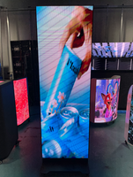 Écran LED Totem P1.86 P2.5 GOB pour publicité intérieure de mariage, 640*1920mm, pliable, avec flight case