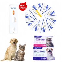 Alta sensibilidad Cuidado de mascotas Un paso Gato felino Tipo de sangre Tarjeta de prueba rápida Tipificación de sangre/Kits de prueba de agrupación