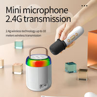 Altavoz Portátil Hom Mini, Altavoz Bluetooth HIFI para Fiestas al Aire Libre con Micrófono, Altavoz Inalámbrico para Karaoke en Casa