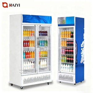 디스플레이 음료 냉장고 공냉식 칠러 냉장고 음료 진열 음료 냉장고 디스플레이 쿨러 - Product Image 1