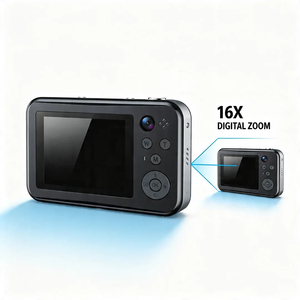 Cámara Compacta Clásica de 48MP con Zoom 16X, Pantalla IPS, Cámara Digital Pequeña <span class=keywords><strong>para</strong></span> Niños, Regalo de Viaje - Product Image 1