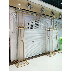 Support métallique pour arche de mariage moderne, décoration de scène de réception, support pour arrangement floral pour événements festifs - Product Image 4