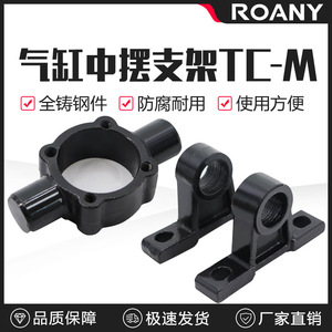 Support de montage central TC-M pour accessoires à deux cylindres, pour pneumatiques en acier de 32, 40, 50, 63, 80, 100, 125 mm - Product Image 5