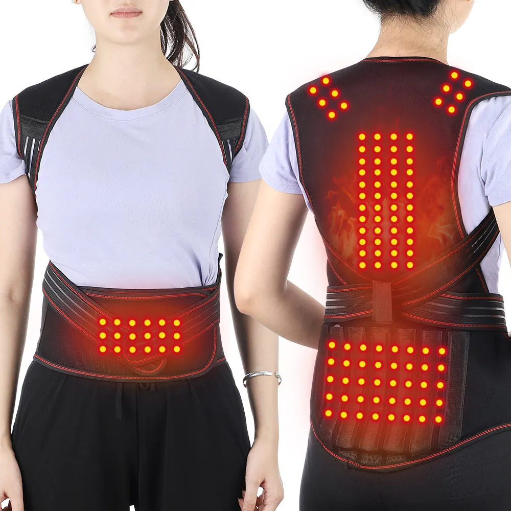 Magnetic Back Support Magnets Heating Therapy Vest Waist Brace Posture Corrector Spine Back Shoulder Lumbar Posture Correction