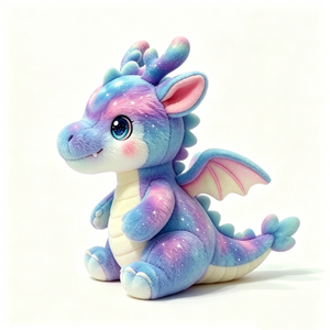 Peluche de dragon galaxie personnalisée, peluche de dragon pastel, peluche de dragon arc-en-ciel, adorable peluche de dragon - Product Image 1