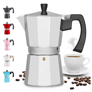 Venta caliente estufa clásica <span class=keywords><strong>cafetera</strong></span> espresso de aluminio <span class=keywords><strong>cafetera</strong></span> italiana Moka Pot 6 tazas <span class=keywords><strong>taza</strong></span> Moka de inducción - Product Image 2