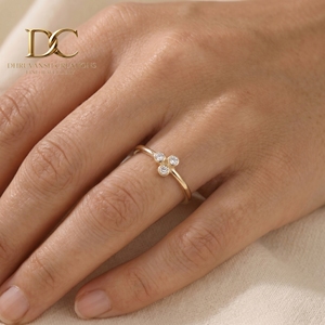 Anillo de Oro Sólido de 14 Quilates con Diamante Cultivado en Laboratorio, Corte Brillante, Certificado por IGI, para Compromiso, Creaciones Dhruvansh, Joyería de Lujo para Mujer - Product Image 1