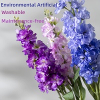 Printemps Couleur Violet Réaliste À La Main Soie Fleurs Artificielles 29.53 pouces Faux Floral Mariage Décor À La Maison Matériaux