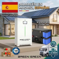Système de stockage d'énergie solaire domestique hors réseau mural LiFePO4 10kW 20kW 51.2V 100-300Ah avec protection IP55 et BMS actif JK, durée de vie 12 ans