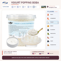 Popping Boba, 9 smaken beschikbaar, 2,8 kg x 6/doos, veelzijdige topping voor bubble tea, yoghurt, ijs en desserts, OEM