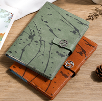 Boîte-cadeau de cahier A5 rétro personnalisé à la mode avec boucle magnétique planification d'affaires réunion bloc-notes couverture en papier Logo imprimé