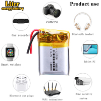 501522 3.7v 140mah rechargeable petites cellules de batterie au lithium polymère ion