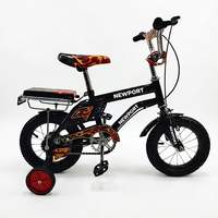 Vélo en acier pour enfants avec système de freinage double et pédales ordinaires, vélo Rambo 12 pouces