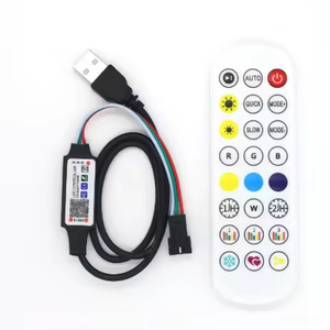 DC 5V คอนโทรลเลอร์ USB รีโมทคอนโทรลไร้สาย RF ตัวควบคุมความสว่างขนาดเล็ก 3 ปุ่ม 17 ปุ่ม 24 ปุ่ม 44 ปุ่มสำหรับ 5050/2835/3528 RGB ไฟ LED แถบ - Product Image 4