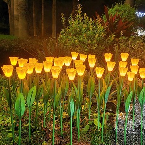 Led Tulip Lights Simulation Flower Lamp <b>Decorative</b> <b>Lighting</b> Battery Powered Rechargeable Christmas Decoration Indoor Outdoor Use - Product Image 3